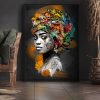 tableau street-art portrait africaine