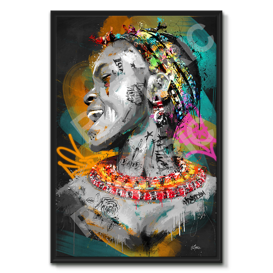 tableau street-art portrait africaine