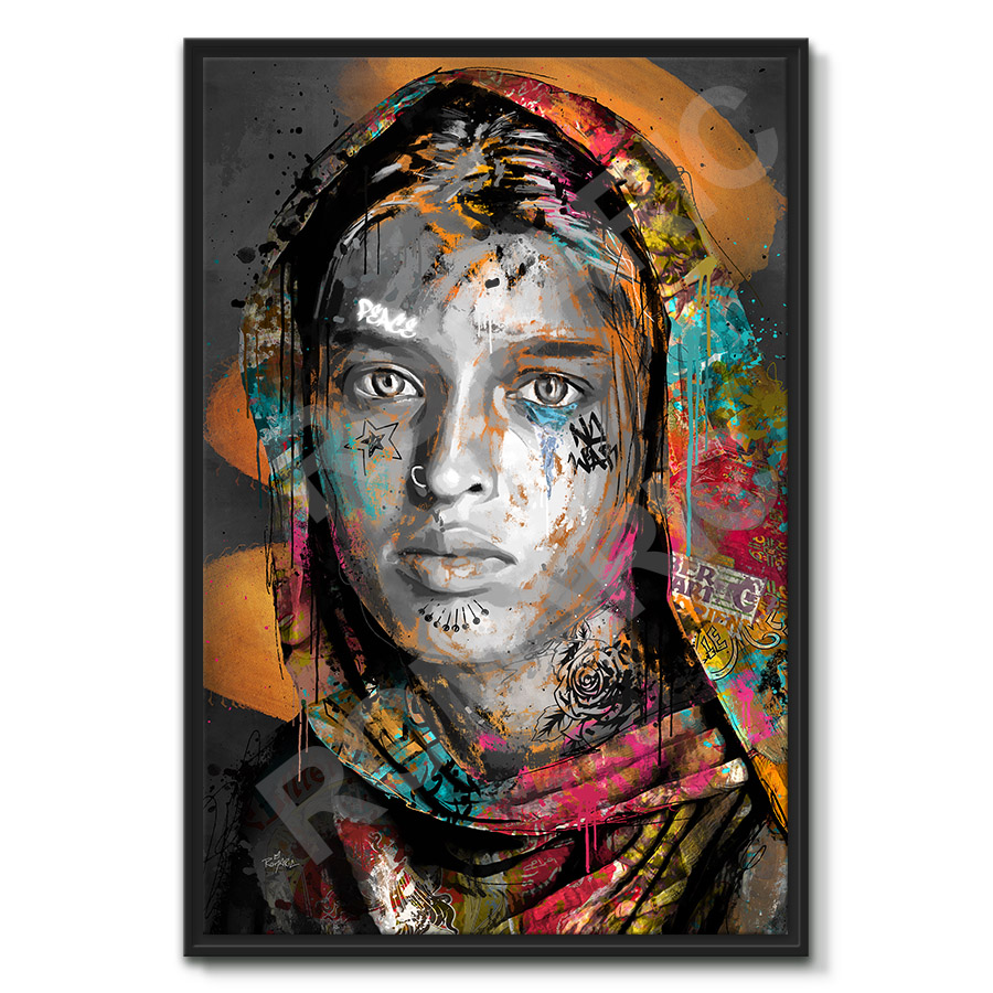 tableau street-art portrait inde Sanjana