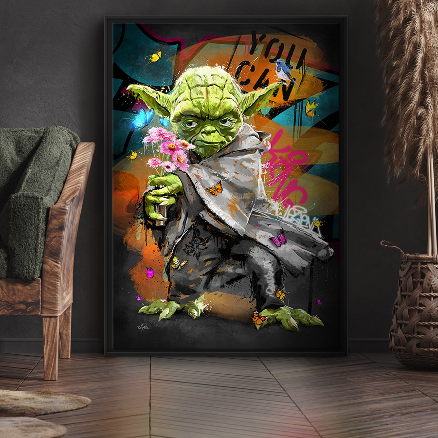 Maitre Yoda - Star Wars - Tableau pop-art