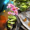 tableau star wars maitre yoda street art pop art romaric