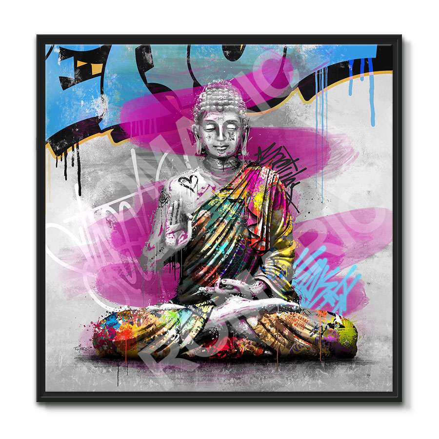 tableau street art bouddha zen romaric