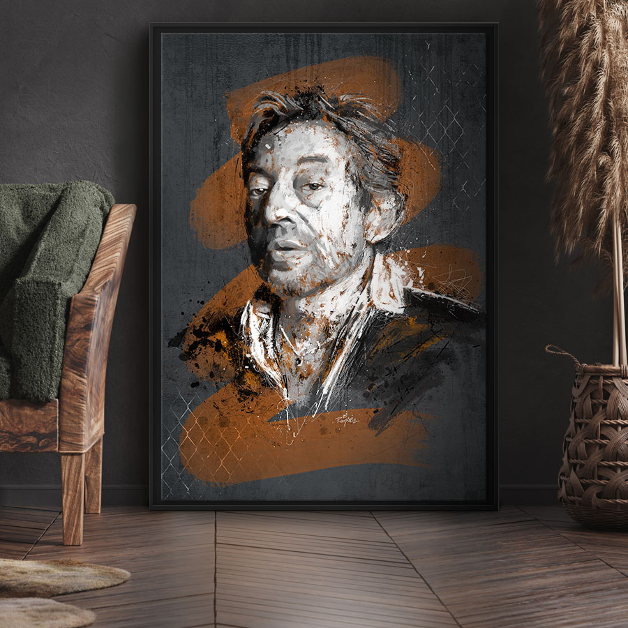 Tableau Portrait de Serge Gainsbourg peinture