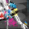tableau pop art danseuse classique street art oiseau