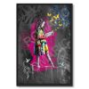 tableau street art pop art petite fille livre