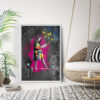 tableau street art pop art petite fille livre