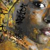 tableau deco portrait femme africaine street art