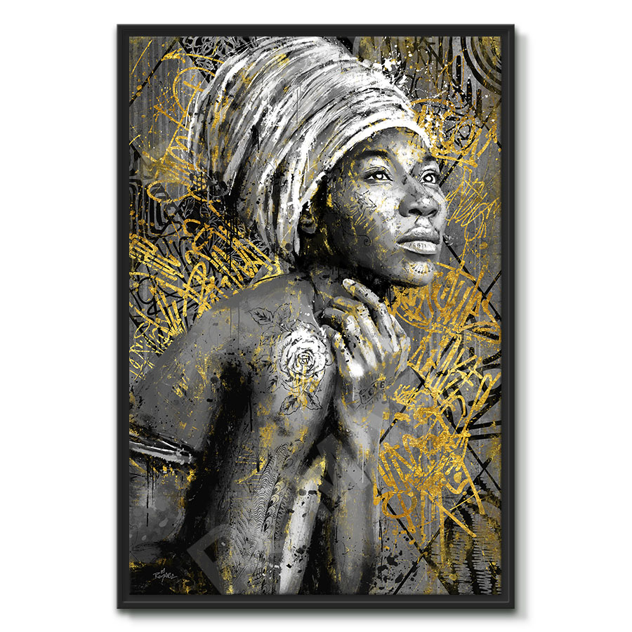 tableau deco portrait femme africaine coumba voyage peinture