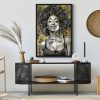 tableau décoratif portrait peinture femme afro afrique