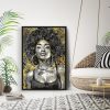 tableau décoratif portrait peinture femme afro afrique