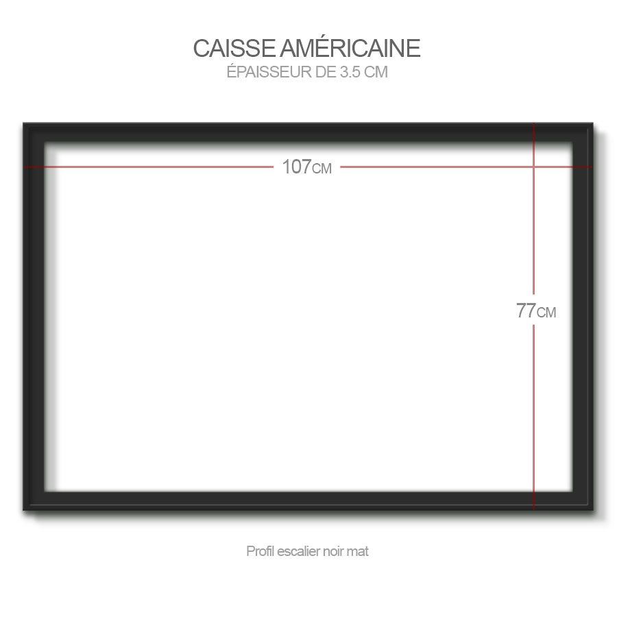 Encadrement Caisse Américaine 70 x 100