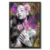 tableau deco portrait femme glamour sensuelle mode design fleur tatouage