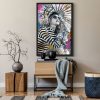 tableau deco pop art portrait femme chic parisienne jean paul gaultier