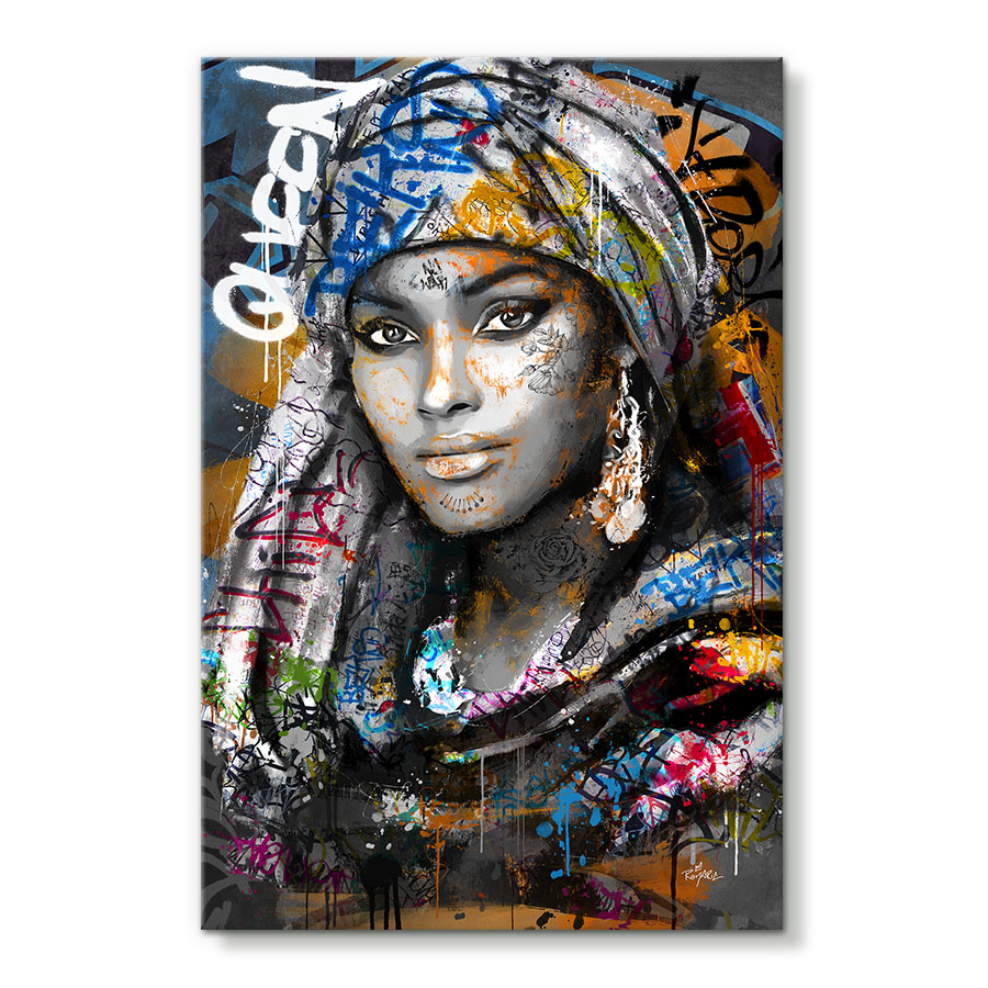 Mirah – Tableau street-art portrait africain