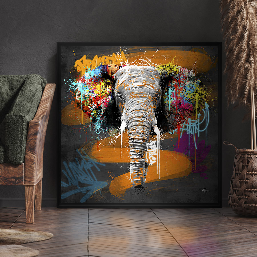 ▷ Tableau mural décoratif d'un éléphant