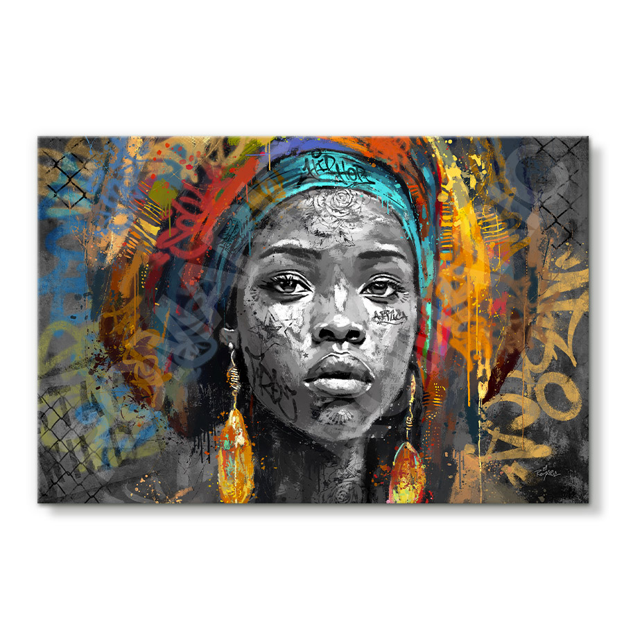 Malia - Tableau street-art femme africaine - Romaric Artiste