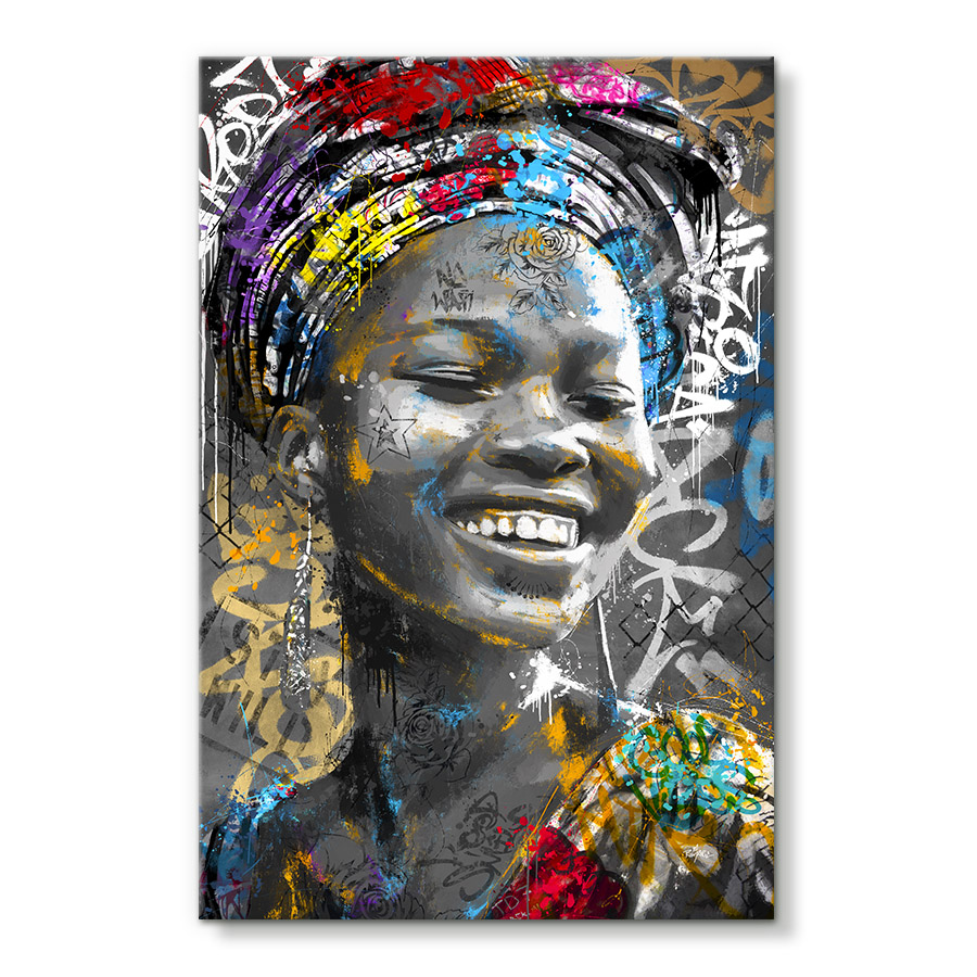 Tableau Street Art Femme Africaine