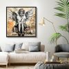 tableau deco street art ange oiseau peinture artiste graffiti banksy