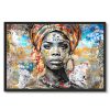 Tableau deco Portrait de Salima femme africaine street art Street-art femme africaine Artiste Romaric