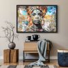 Tableau deco Portrait de Salima femme africaine street art Street-art femme africaine Artiste Romaric